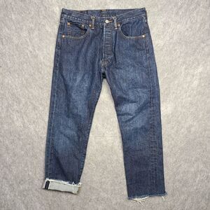 Levi's 501 Custom Tailor‎ Selvedge Blue Jeans Mens 31x26 Button Fly Raw Hem